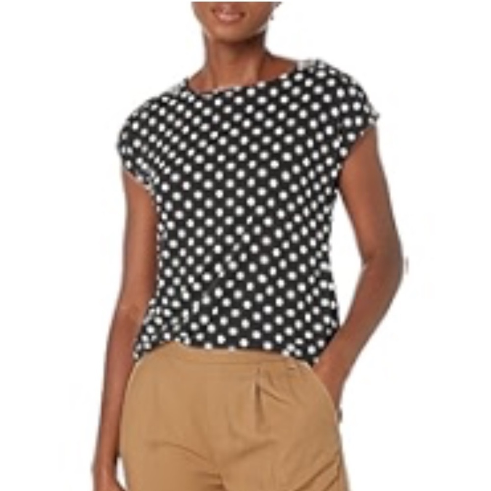 Everleigh Black and White Polka Dot Top